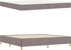 vidaXL Σκελετός Κρεβατιού Taupe 200 x 200 cm ύφασμα