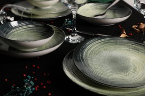 Dinner Set (24 Pieces) GBSATN24Y4101630 Cream
Green
Black