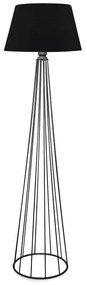 Φωτιστικό δαπέδου Firdo II Ε27 ύφασμα-μέταλλο μαύρο Φ38x121εκ 38x38x121 εκ.