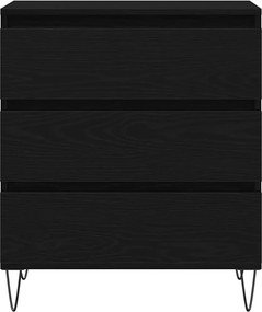 vidaXL Πλαϊνό γραφείο Μαύρη Οξυά 60 x 35 x 70 cm Επεξεργασμένο ξύλο