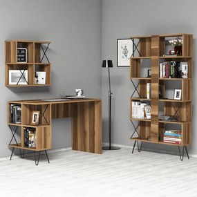 Study Desk &amp; Bookshelf Extra 2 - Walnut Walnut
Black