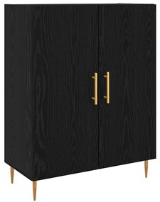 vidaXL Highboard Μαύρη δρυς 69.5 x 34 x 180 εκ. Επεξεργασμένο ξύλο