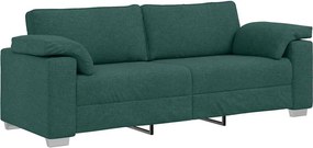vidaXL 3-Θέσιος καναπές Σκούρο Πράσινο 220 cm ύφασμα