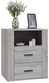 vidaXL Κομοδίνο Γκρι Sonoma 50x36x60 εκ. από Επεξεργασμένο Ξύλο