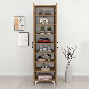 Ντουλάπα - Παπουτσοθήκη μελαμίνης Lilly Megapap χρώμα pine oak 49x32x170εκ.