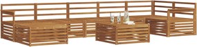 vidaXL Σειρά Καναπέ Εξωτερικού 8 pcs Φυσικό