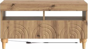 vidaXL Ντουλάπα LED Τηλεόρασης Artisan Δρυς Επεξεργασμένο Ξύλο