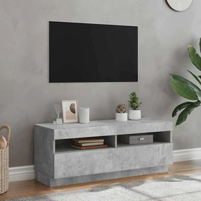 Έπιπλο Τηλεόρασης με Φωτισμό LED Γκρι Σκυροδ. 100 x 35 x 40 εκ.