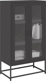 vidaXL Highboard Μαύρο 68x39x123 cm Χάλυβας
