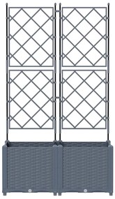 vidaXL Κηποτινάκι με Τρέλα 2 pcs Ανοιχτό γκρι 80 x 40 x 143 εκ. PP