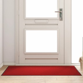 vidaXL Πατάκι πόρτας Ορθογώνιο Κόκκινο 90x150 εκ