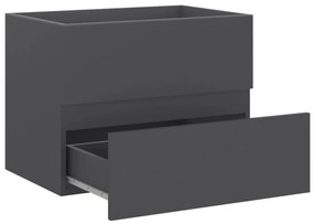 vidaXL Ντουλάπι Νιπτήρα Γκρι 60x38,5x45 εκ. Μοριοσανίδα