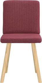 vidaXL Καρέκλες Τραπεζαρίας 2 τεμ. Μπορντό Υφασμάτινες