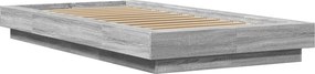vidaXL Κρεβάτι δαπέδου Γκρι Sonoma 80 x 210 cm Επεξεργασμένο Ξύλο