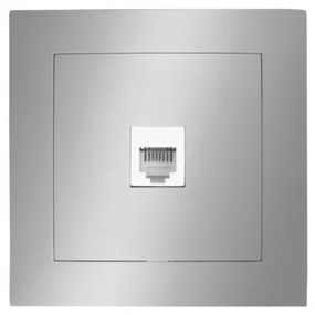 Πρίζα Τηλεφώνου Πλήρης RJ11 Lumen-15-0186-Ασημί 15-0186