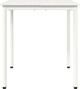 vidaXL Τραπεζαρία Λευκό 60 x 60 x 75 cm Στερεά ξυλεία πεύκου