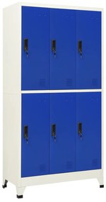 vidaXL Φοριαμός Γκρι / Μπλε 90 x 45 x 180 εκ. Ατσάλινος