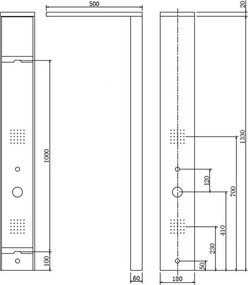 Karag Erato S9221 - Στήλη Υδρομασάζ 3 Εξόδων Χρωμέ