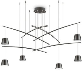 Φωτιστικό Οροφής Fish 196992 160x58/253cm LED 37W 3000K Black Ideal Lux