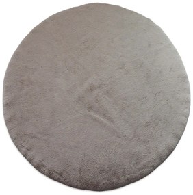Γούνινο Στρογγυλό Χαλί (Φ160) New Plan Puffy FC5 Taupe