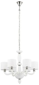 Φωτιστικό Οροφής Newport 8156 6x40W E14 White Nowodvorski Metal, Fabric