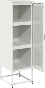 vidaXL Highboard Λευκό 36x39x123 cm από χάλυβα ψυχρής έλασης