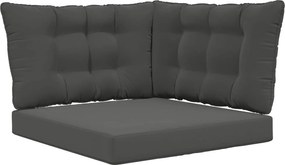 vidaXL Μαξιλάρι Καναπέ Εξωτερικού Χώρου 3 pcs Ανθρακί Πολυεστέρας
