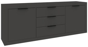 Μπουφές Doha pakoworld σε ανθρακί απόχρωση 210x45x80.5εκ