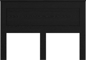 vidaXL Κεφαλάρι με κεφαλάρι Μαύρη Οξυά 150 cm Επεξεργασμένο ξύλο