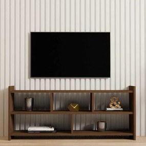Έπιπλο τηλεόρασης Kapri pakoworld σε καρυδί απόχρωση 120x28x55εκ