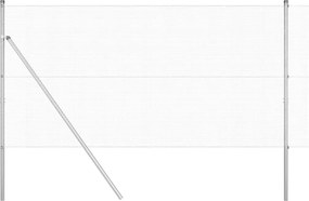 vidaXL Στύλος Περιφράξεων Ασημί 10 x 1,4 μ (12 x 12 χιλ. πλέγμα)
