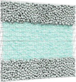 vidaXL Πέτρες Κήπου Τιρκουάζ 12 cm Γυαλί