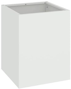 vidaXL Γλάστρα Κήπου Λευκό 32 x 32 x 40 εκ. Κρύα έλαση από χάλυβα