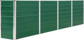 vidaXL Ζαρντινιέρα Ψηλή Πράσινη 320x40x77 εκ. Γαλβανισμένος Χάλυβας