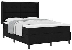 vidaXL Κρεβάτι με ελατήρια με στρώμα Μαύρο 160 x 200 cm ύφασμα