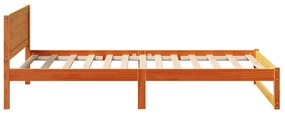vidaXL Σκελετός Κρεβατιού Καφέ 80 x 200 cm Μασίφ ξύλο πεύκου