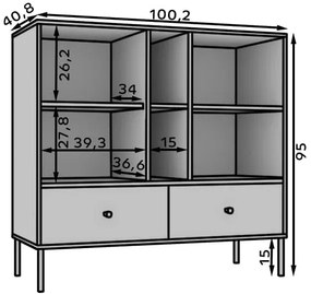 Μπουφές Code 2D2S2P-Mpez