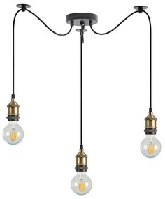 Φωτιστικό Οροφής Magnum 77-8690 55x55x300cm 3xE27 60W Black-Bronze Homelighting