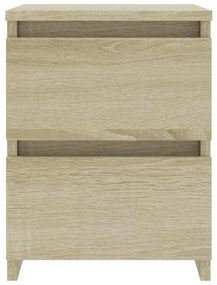 vidaXL Κομοδίνα 2 τεμ. Sonoma Δρυς 30 x 30 x 40 εκ. από Επεξ. Ξύλο