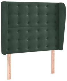 vidaXL Κεφαλάρι με Πτερύγια Πράσινο 83x23x118/128 εκ. Βελούδινο