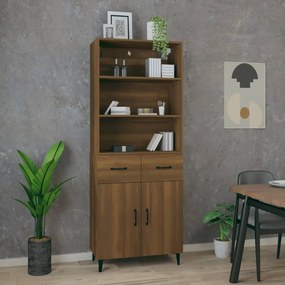 vidaXL Ντουλάπι Καφέ Δρυς από Επεξεργασμένο Ξύλο