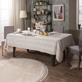 Τραπεζομάντηλο Rochelle 01 Ecru Teoran 155x230 160x230cm Cotton-Polyester