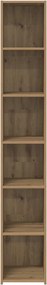 vidaXL Highboard Artisan Δρυς 30 x 41 x 185 εκ. Επεξεργασμένο Ξύλο