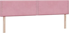 vidaXL Κρεβάτι Boxspring με Στρώμα Ροζ 180x210 εκ. Βελούδινο