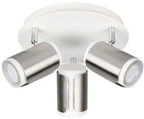 Φωτιστικό Οροφής - Σποτ Gillan 814530307 Φ30x16cm 3xGU10 10W Nickel-White Trio Lighting