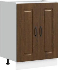 vidaXL Ντουλάπι βάσης νεροχύτη Kalmar Καφέ δρυς 60x46x81,5 εκ.