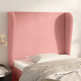 Κεφαλάρι με Πτερύγια Ροζ 103x23x118/128 εκ. Βελούδινο 3117723