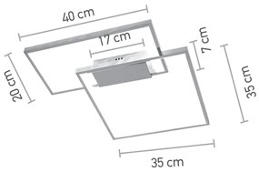 InLight Πλαφονιέρα οροφής LED 38W 3000Κ σε χρυσαφί απόχρωση D:45cm (6066-GL)