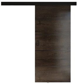 Συρόμενες πόρτες Dover 172, 27 kg, Σκούρα φλαμουριά, Πλαστικοποιημένη μοριοσανίδα, Καφέ, Αλουμίνιο | Epipla1.gr