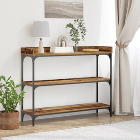 vidaXL Κονσόλα από Ξύλο με Διαστάσεις 100x30x80 εκ., Από Μηχανικά Ξύλα και Σίδερο